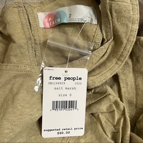 NWT Free People Beach Beat The Heat Tunic in Salt Marsh - Picture 3 of 9